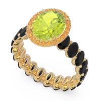 Ornate Halo Oval Rajakula Ring