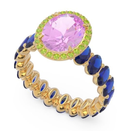 Ornate Halo Oval Rajakula Ring