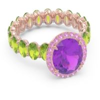 Ornate Halo Oval Rajakula Ring