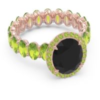 Ornate Halo Oval Rajakula Ring