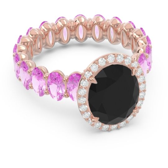 Ornate Halo Oval Rajakula Ring