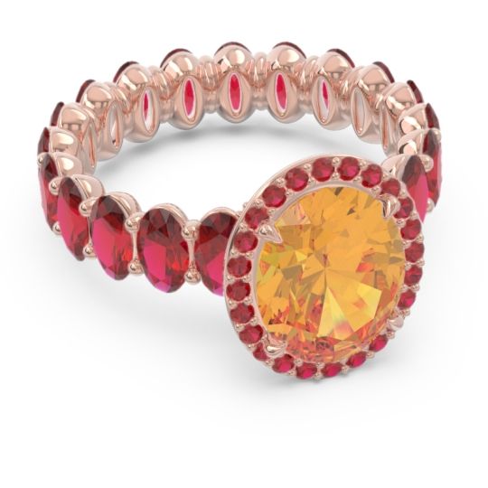 Ornate Halo Oval Rajakula Ring