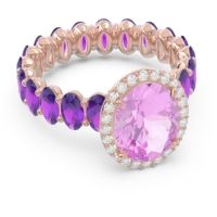 Ornate Halo Oval Rajakula Ring