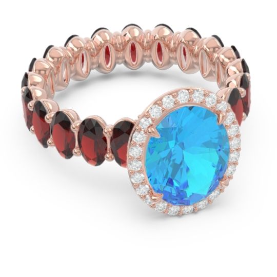 Ornate Halo Oval Rajakula Ring