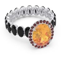 Ornate Halo Oval Rajakula Ring