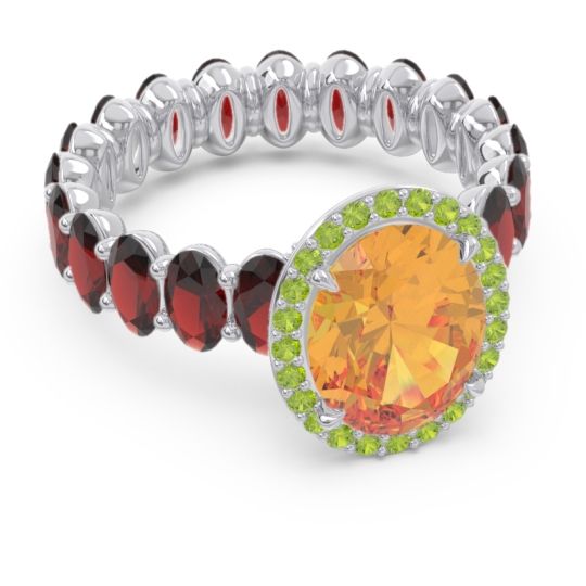 Ornate Halo Oval Rajakula Ring