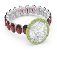 Ornate Halo Oval Rajakula Ring