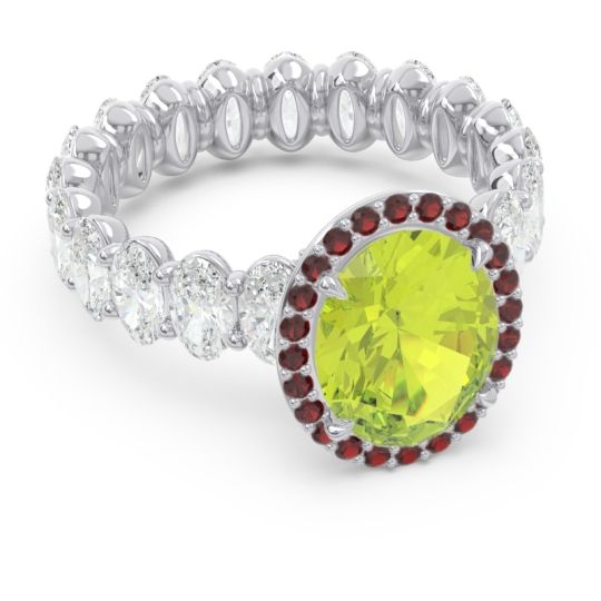 Ornate Halo Oval Rajakula Ring