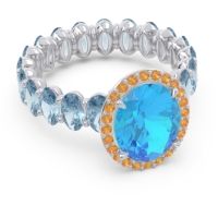 Ornate Halo Oval Rajakula Ring