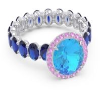 Ornate Halo Oval Rajakula Ring