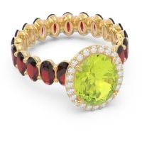 Ornate Halo Oval Rajakula Ring