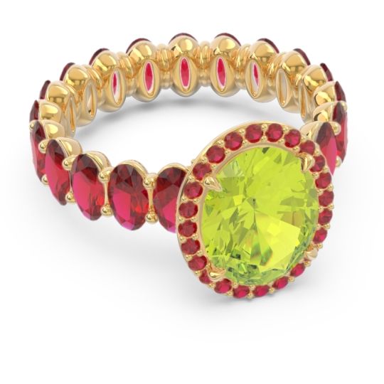 Ornate Halo Oval Rajakula Ring