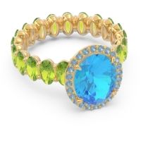 Ornate Halo Oval Rajakula Ring