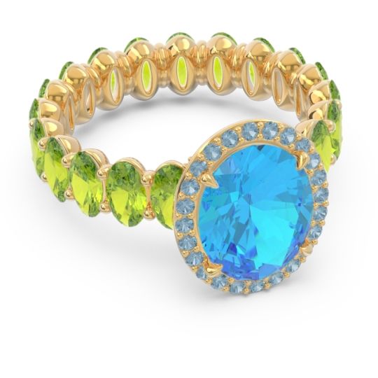 Ornate Halo Oval Rajakula Ring