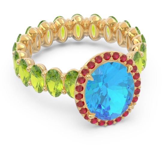 Ornate Halo Oval Rajakula Ring