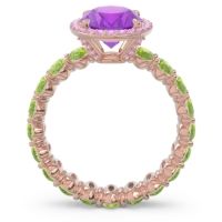 Ornate Halo Oval Rajakula Ring