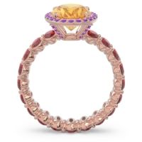 Ornate Halo Oval Rajakula Ring