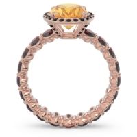 Ornate Halo Oval Rajakula Ring