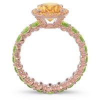 Ornate Halo Oval Rajakula Ring