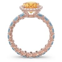 Ornate Halo Oval Rajakula Ring