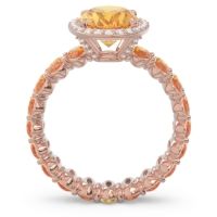 Ornate Halo Oval Rajakula Ring
