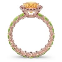 Ornate Halo Oval Rajakula Ring