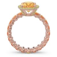 Ornate Halo Oval Rajakula Ring