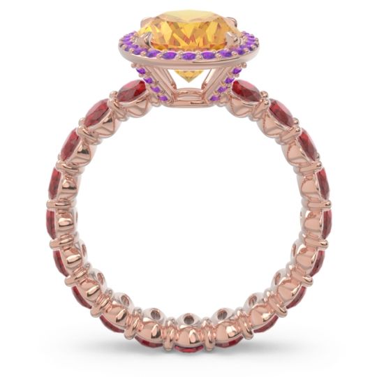 Ornate Halo Oval Rajakula Ring