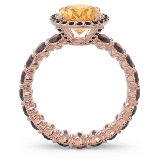 Ornate Halo Oval Rajakula Ring