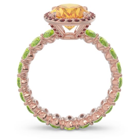 Ornate Halo Oval Rajakula Ring