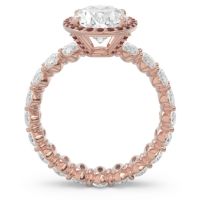 Ornate Halo Oval Rajakula Ring