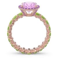 Ornate Halo Oval Rajakula Ring