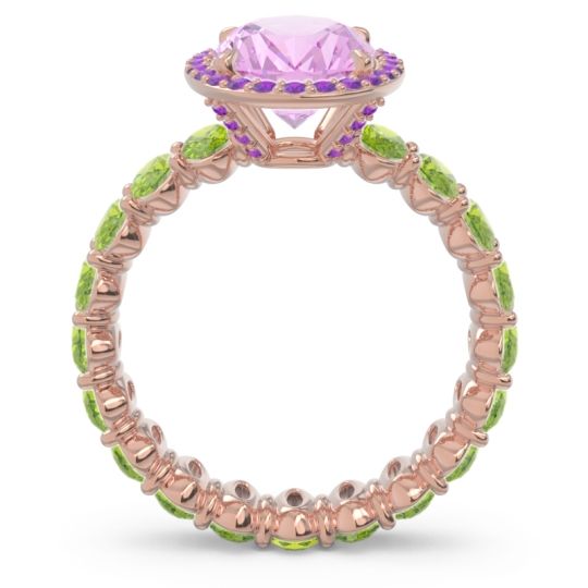 Ornate Halo Oval Rajakula Ring