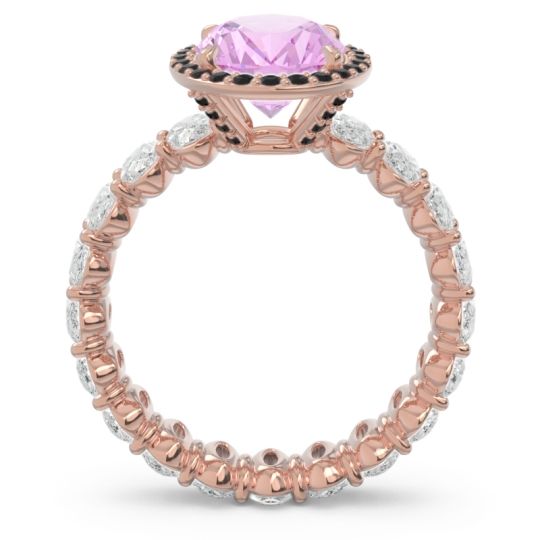 Ornate Halo Oval Rajakula Ring