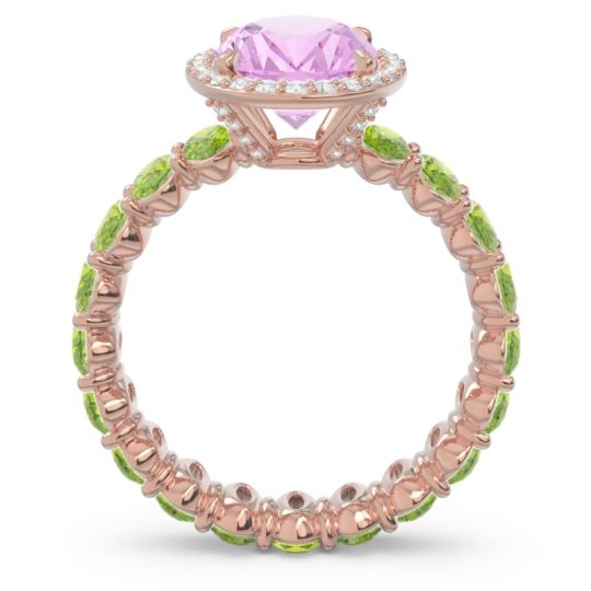 Ornate Halo Oval Rajakula Ring