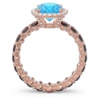 Ornate Halo Oval Rajakula Ring