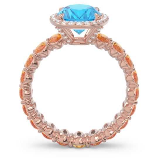 Ornate Halo Oval Rajakula Ring