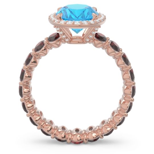 Ornate Halo Oval Rajakula Ring