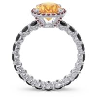 Ornate Halo Oval Rajakula Ring