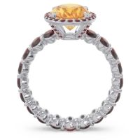 Ornate Halo Oval Rajakula Ring