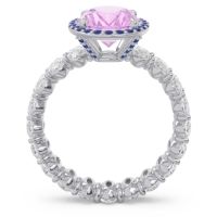 Ornate Halo Oval Rajakula Ring