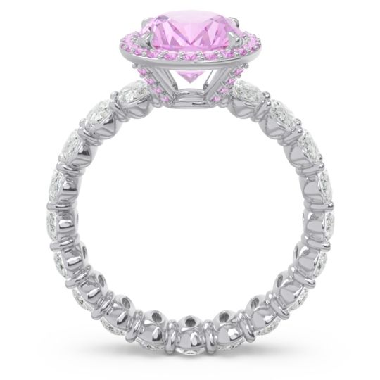 Ornate Halo Oval Rajakula Ring