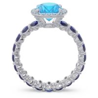 Ornate Halo Oval Rajakula Ring