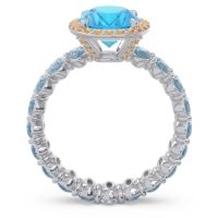 Ornate Halo Oval Rajakula Ring