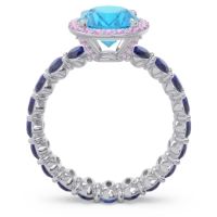 Ornate Halo Oval Rajakula Ring
