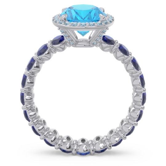 Ornate Halo Oval Rajakula Ring