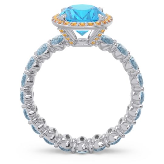 Ornate Halo Oval Rajakula Ring