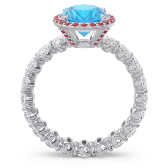 Ornate Halo Oval Rajakula Ring