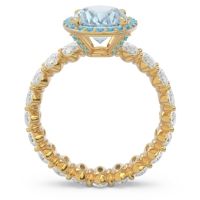 Ornate Halo Oval Rajakula Ring
