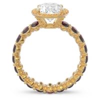 Ornate Halo Oval Rajakula Ring